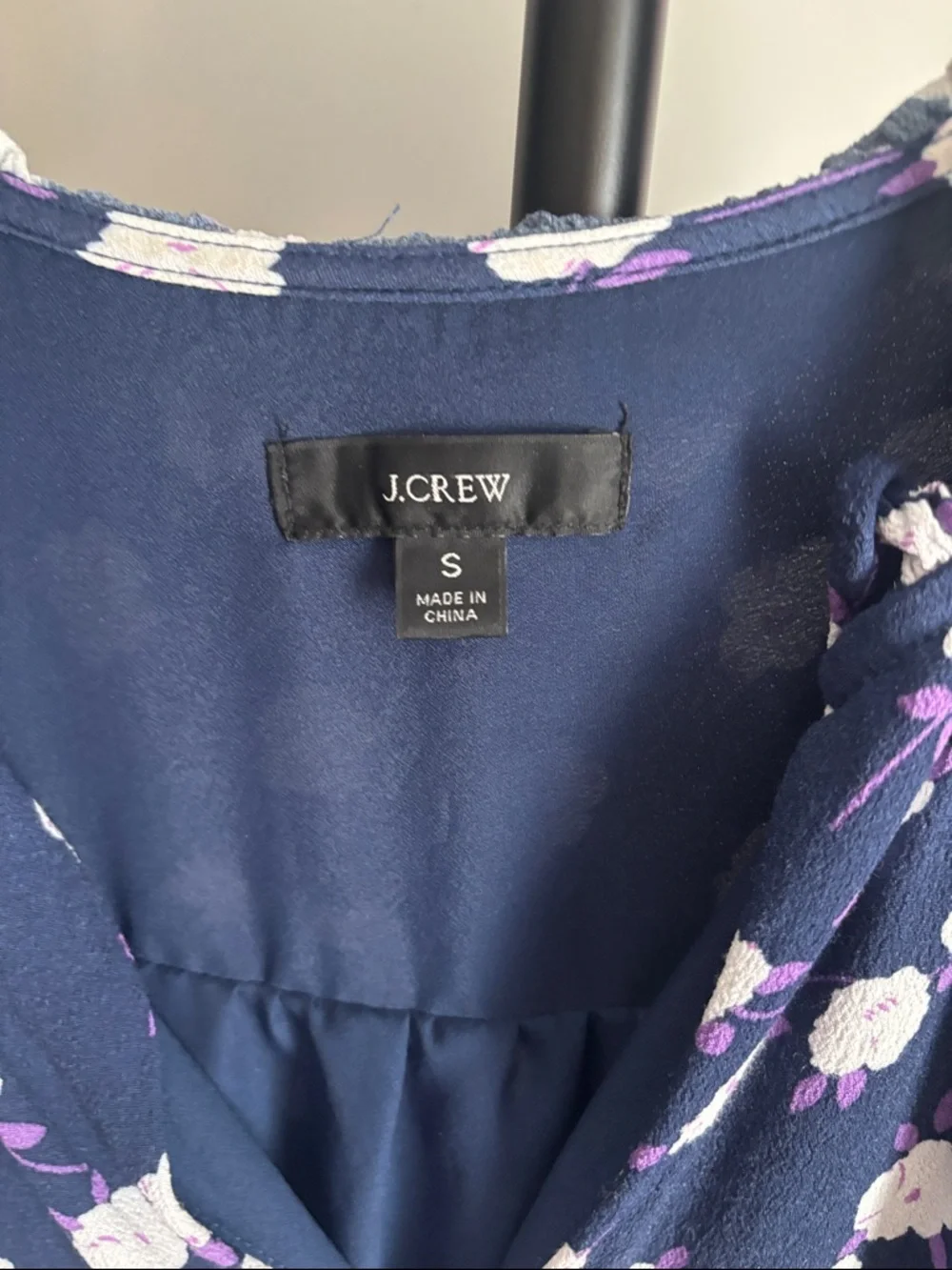 J. Crew Mini Dress- Tiered, Blue Floral